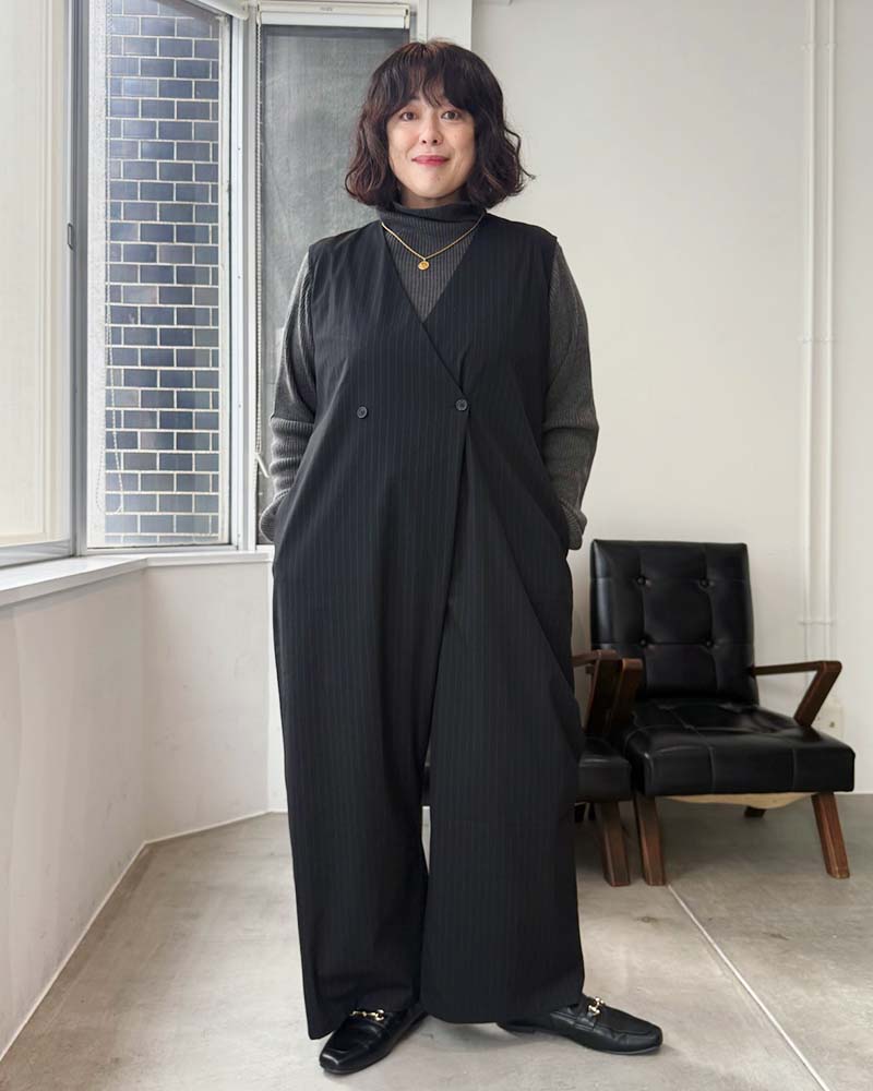 【otostyle】ハイネックリブニットプルオーバー