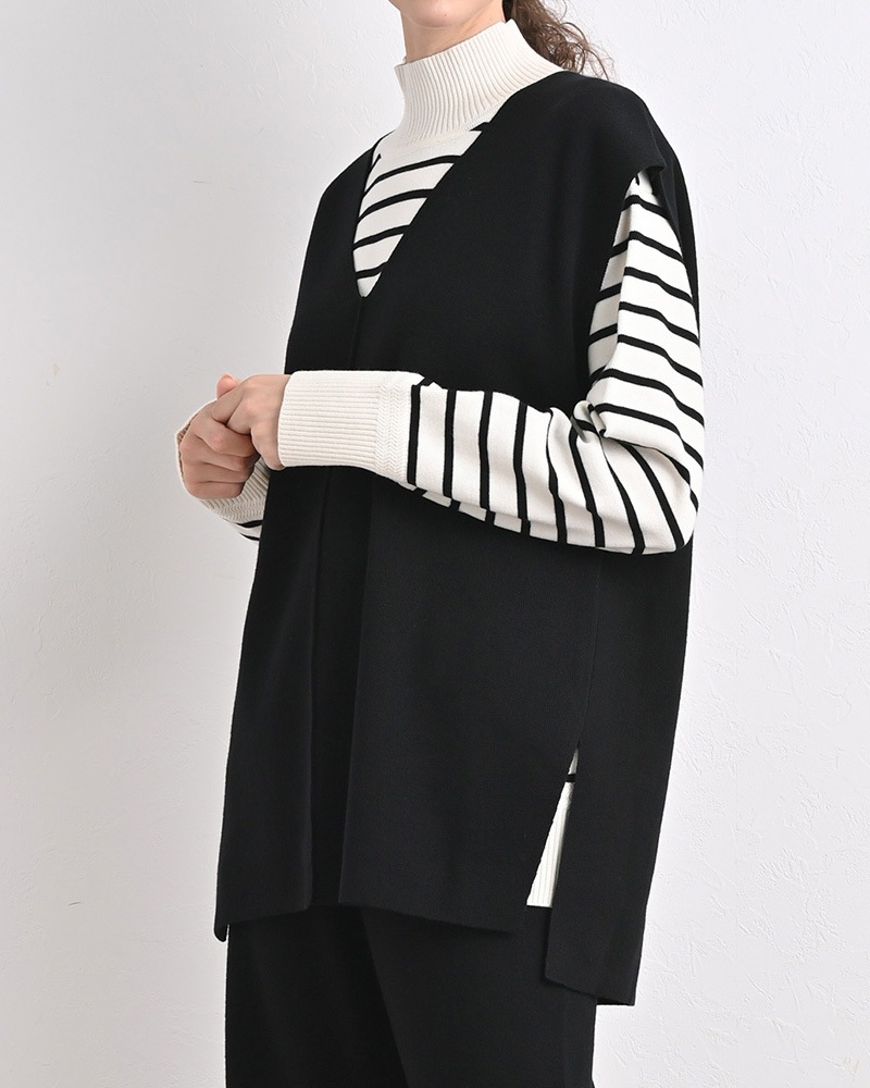 ウールコットンVネックベスト《セットアップ対応》