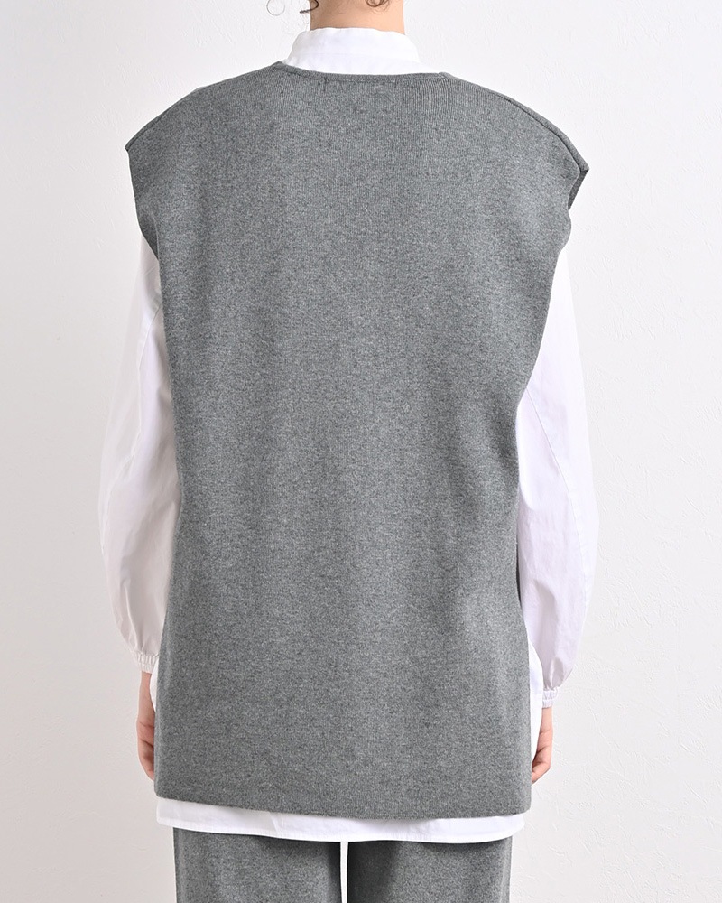 ウールコットンVネックベスト《セットアップ対応》