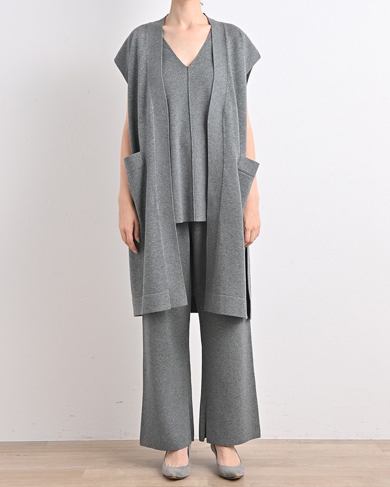 ウールコットンVネックベスト《セットアップ対応》