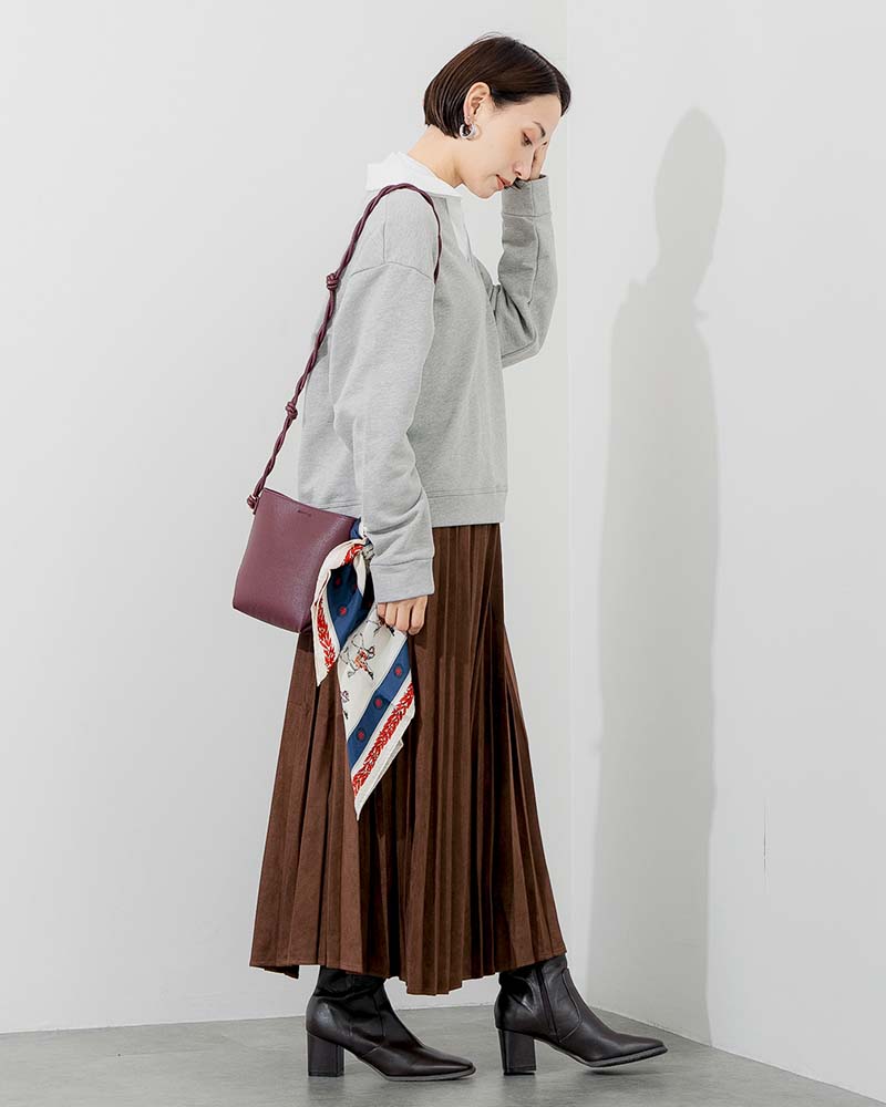 シャツレイヤードライク裏毛プルオーバー