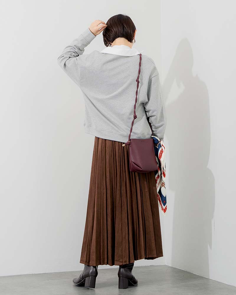 シャツレイヤードライク裏毛プルオーバー