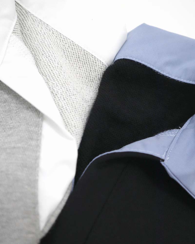 シャツレイヤードライク裏毛プルオーバー