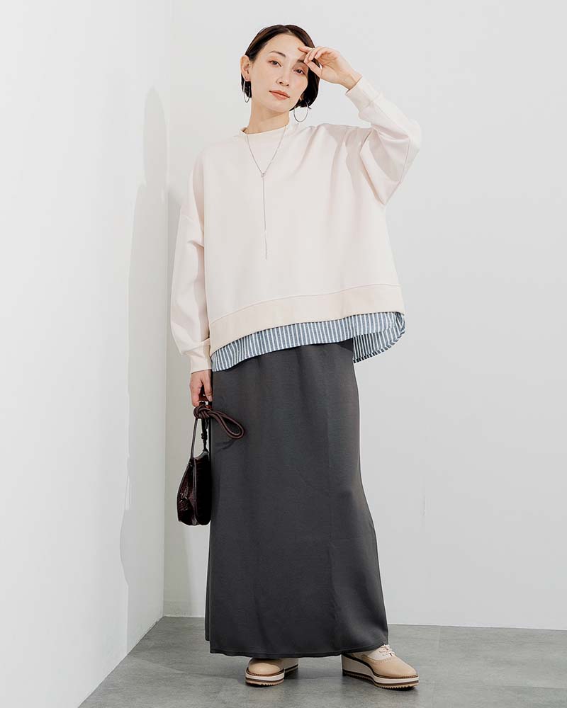 裾レイヤードライクポンチプルオーバー | TOPS | 元町ゼラール公式通販