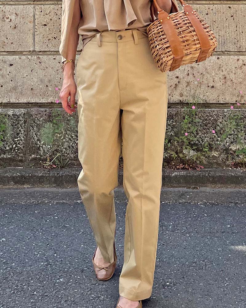 【Canaria Style】T/Cツイルストーレトパンツ