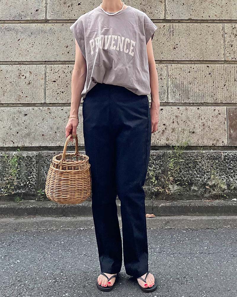 【Canaria Style】T/Cツイルストーレトパンツ