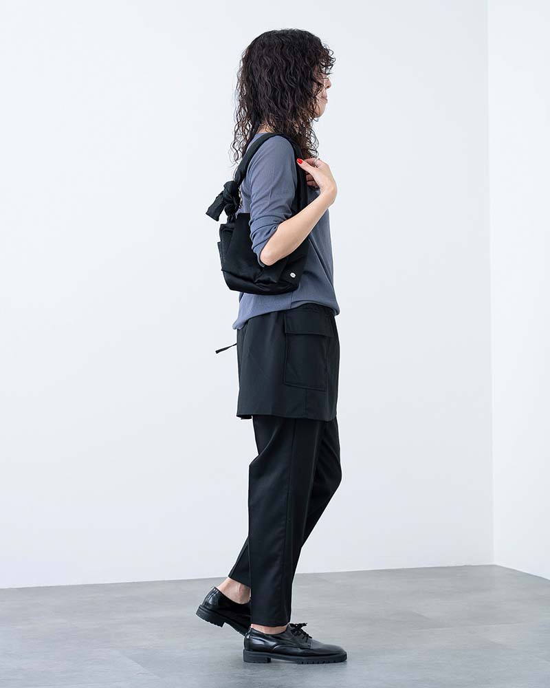 YOKO CHAN☆テーパードラップパンツ 38 ドレープパンツ 黒