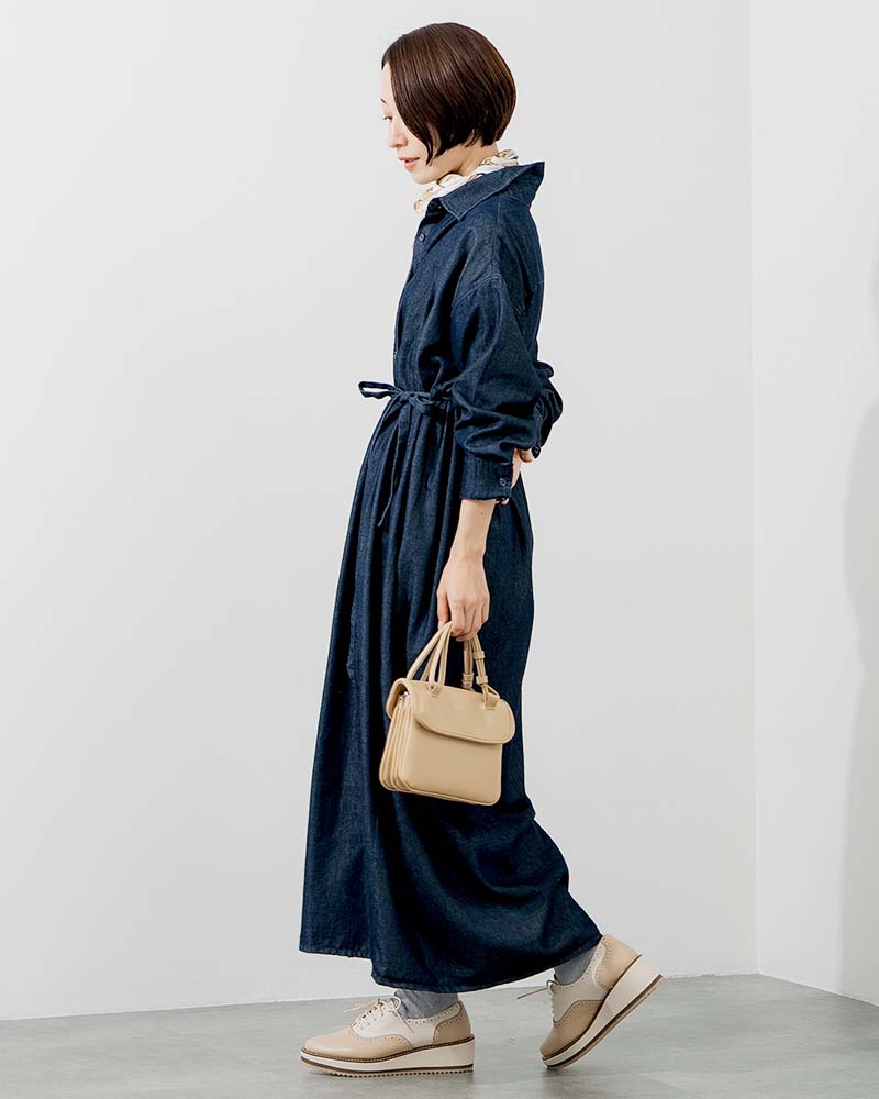 ウエストタックアクセントデニムシャツワンピース | ONE-PIECE | 元町