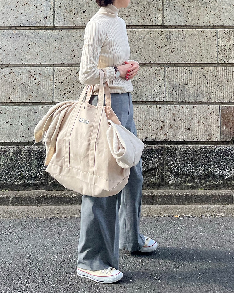 Canaria Style】ウール混ストレッチストレートパンツ（ブラックのみ