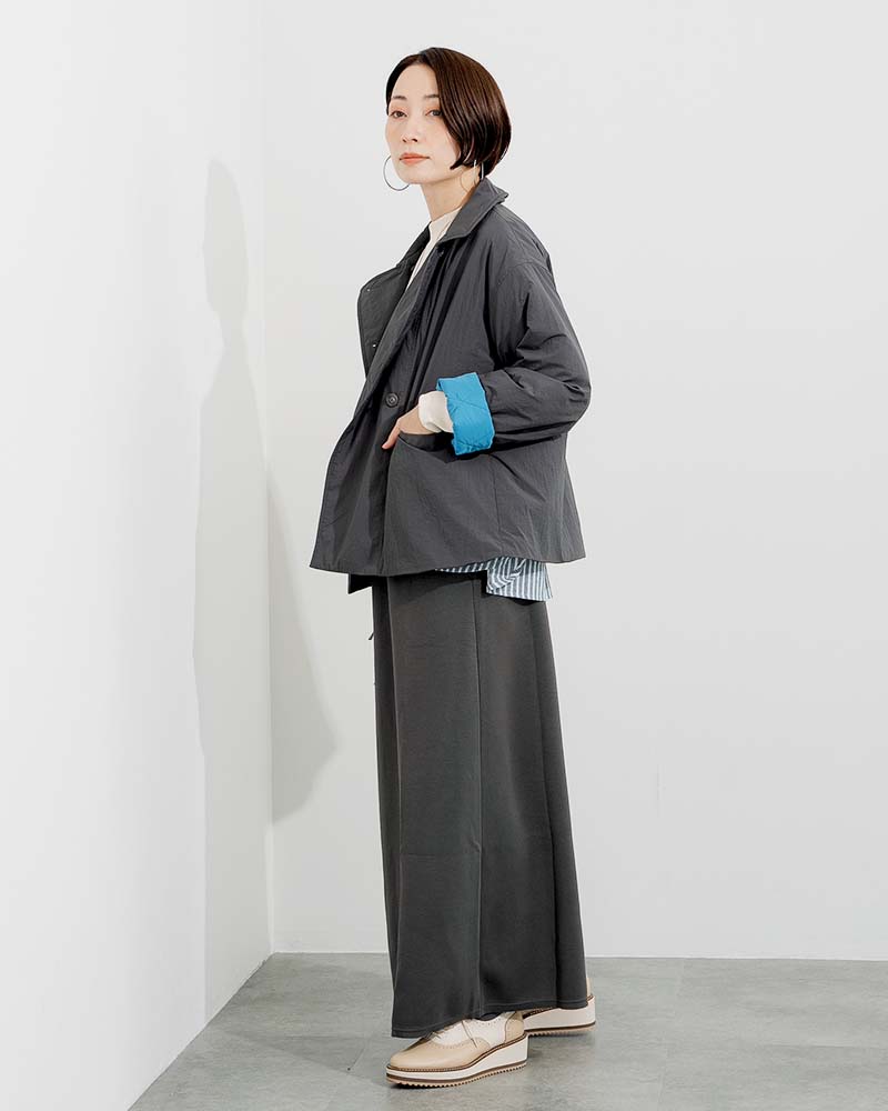 中綿ダブルブレストショートジャケット