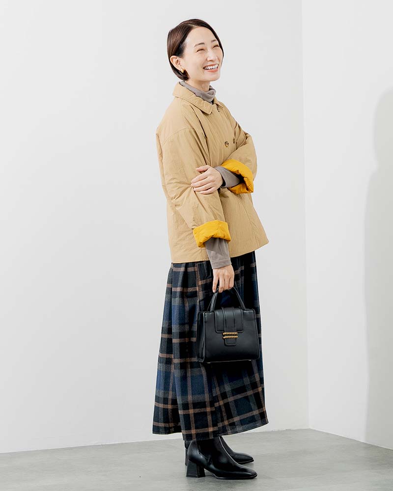 中綿ダブルブレストショートジャケット