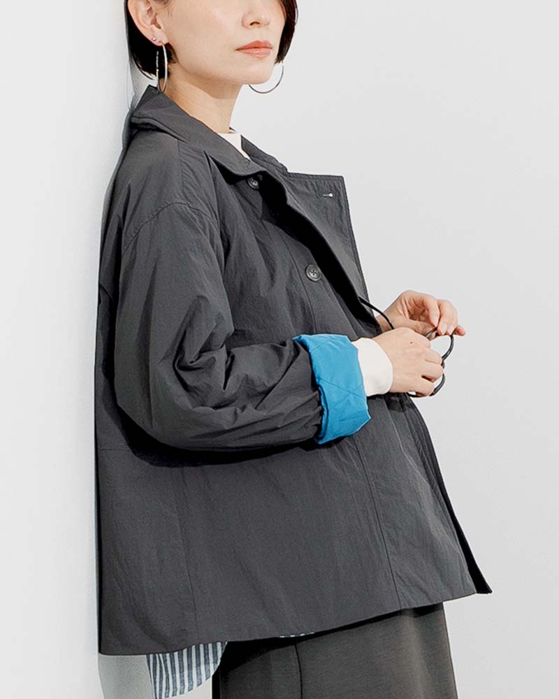 中綿ダブルブレストショートジャケット