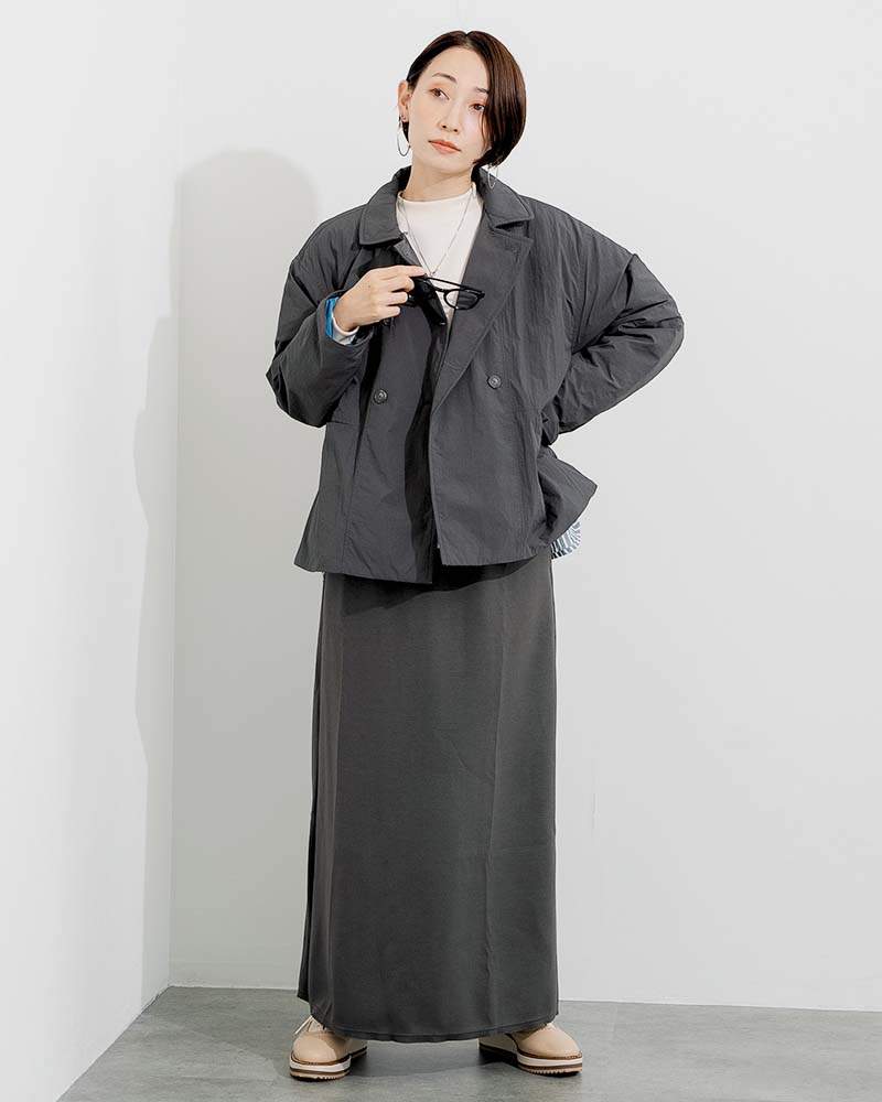 中綿ダブルブレストショートジャケット