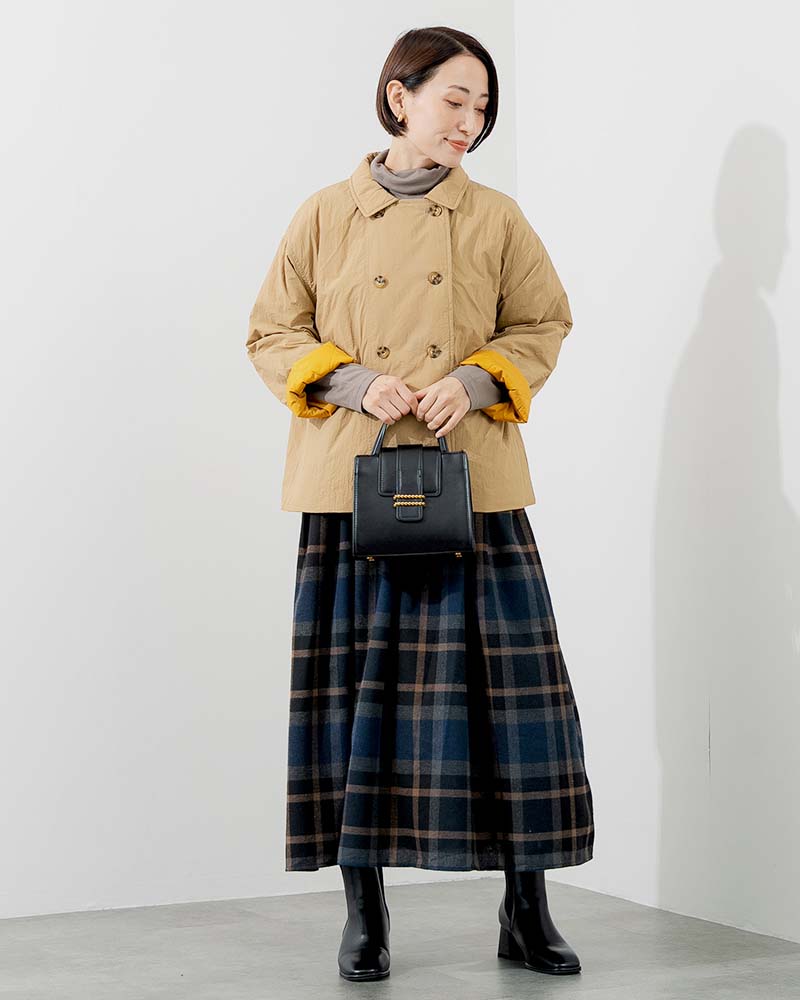 中綿ダブルブレストショートジャケット