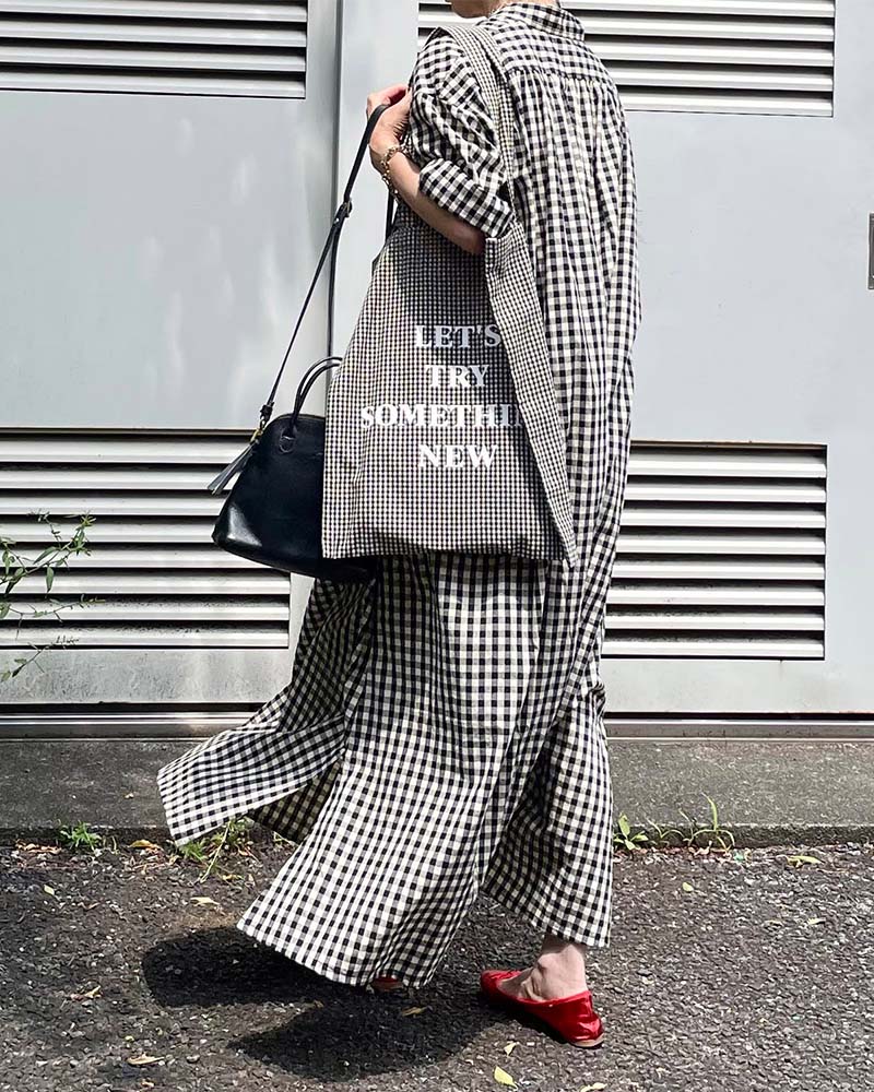 【Canaria Style】スタンドカラーシャツワンピース（ペチコート付き）