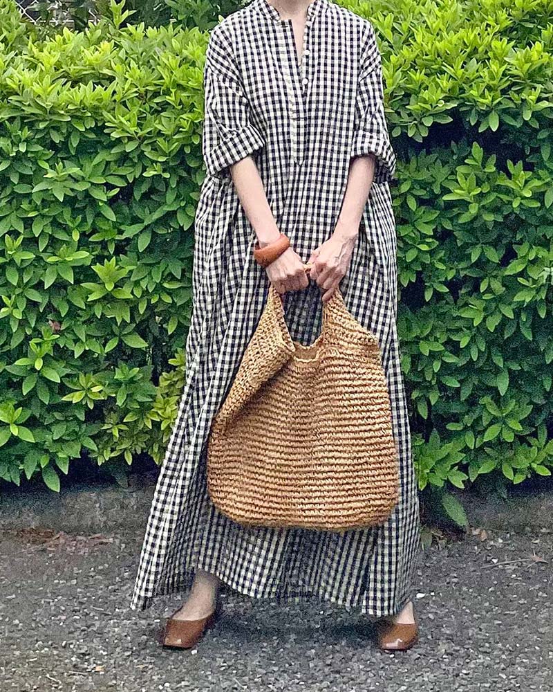 Canaria Style】スタンドカラーシャツワンピース（ペチコート付き