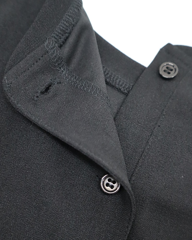 【otostyle】ジョーゼットバックボタンラウンドヘムプルオーバー