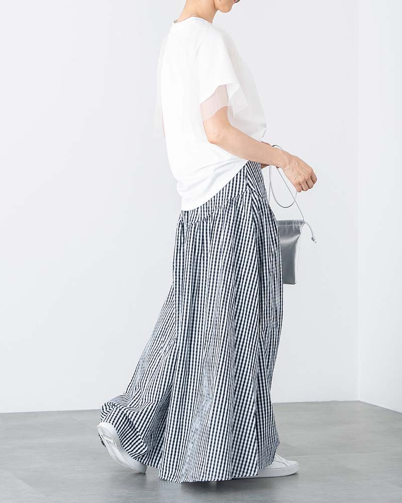 チュールスリーブレイヤードTシャツ