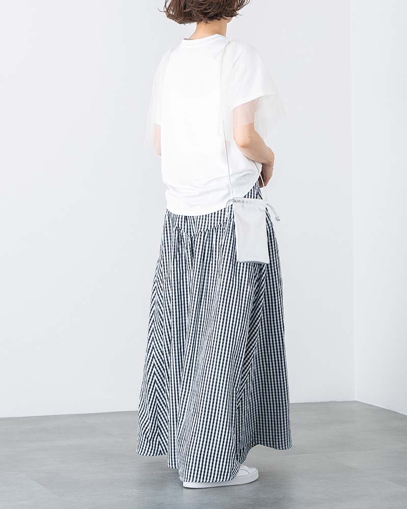 チュールスリーブレイヤードTシャツ