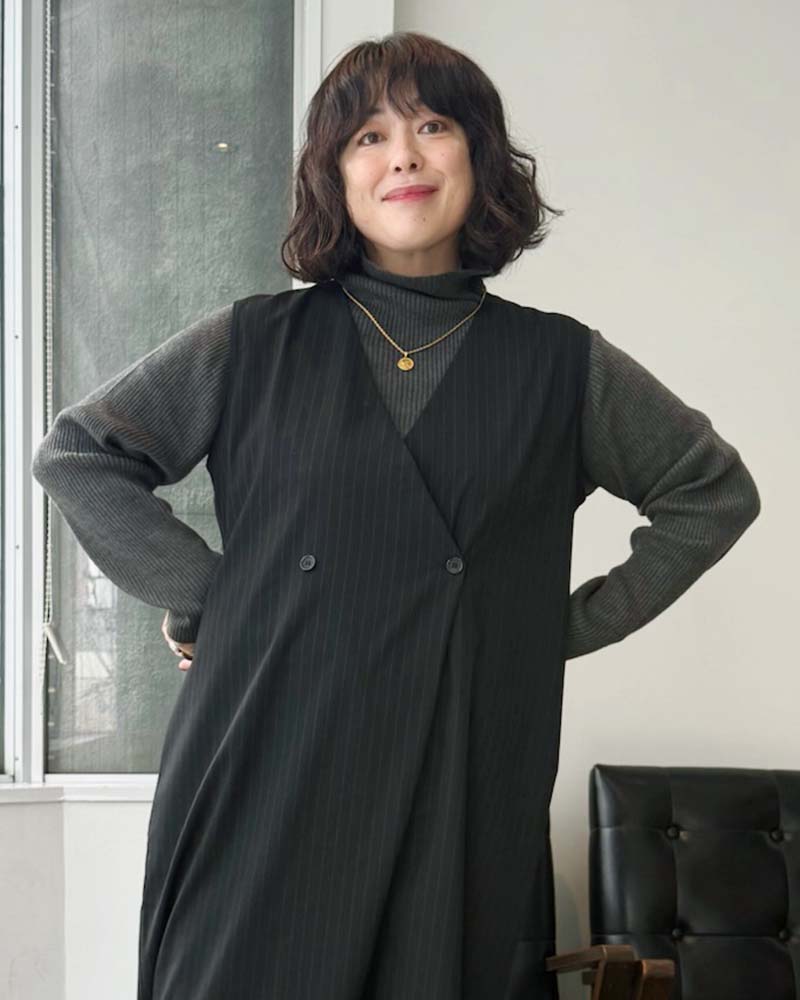 【otostyle】ダブルボタンラップライクサロペット