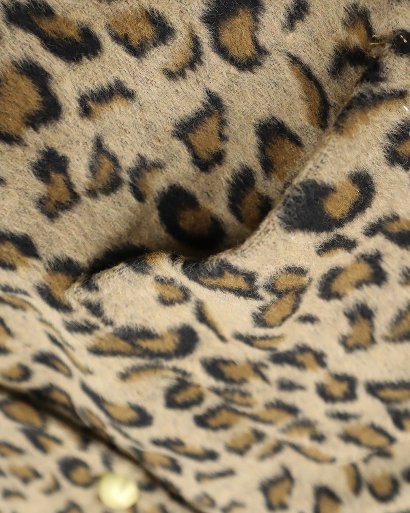 【otostyle】レオパード柄シャギーノーカラーブルゾン
