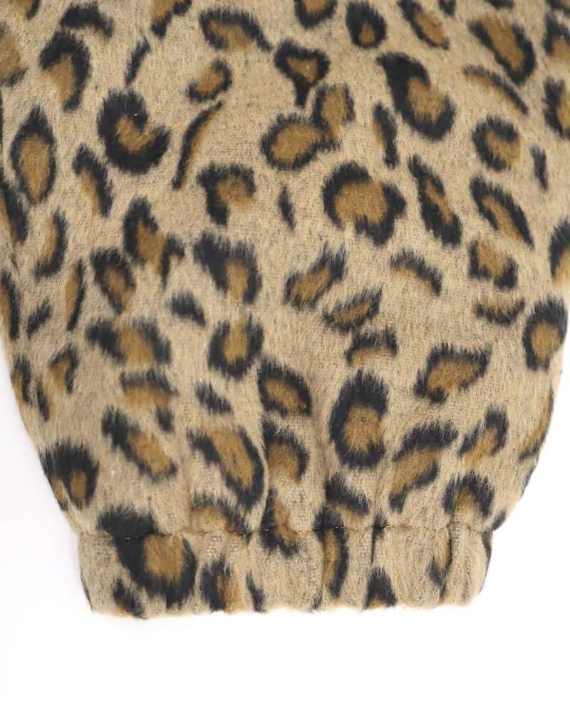 【otostyle】レオパード柄シャギーノーカラーブルゾン