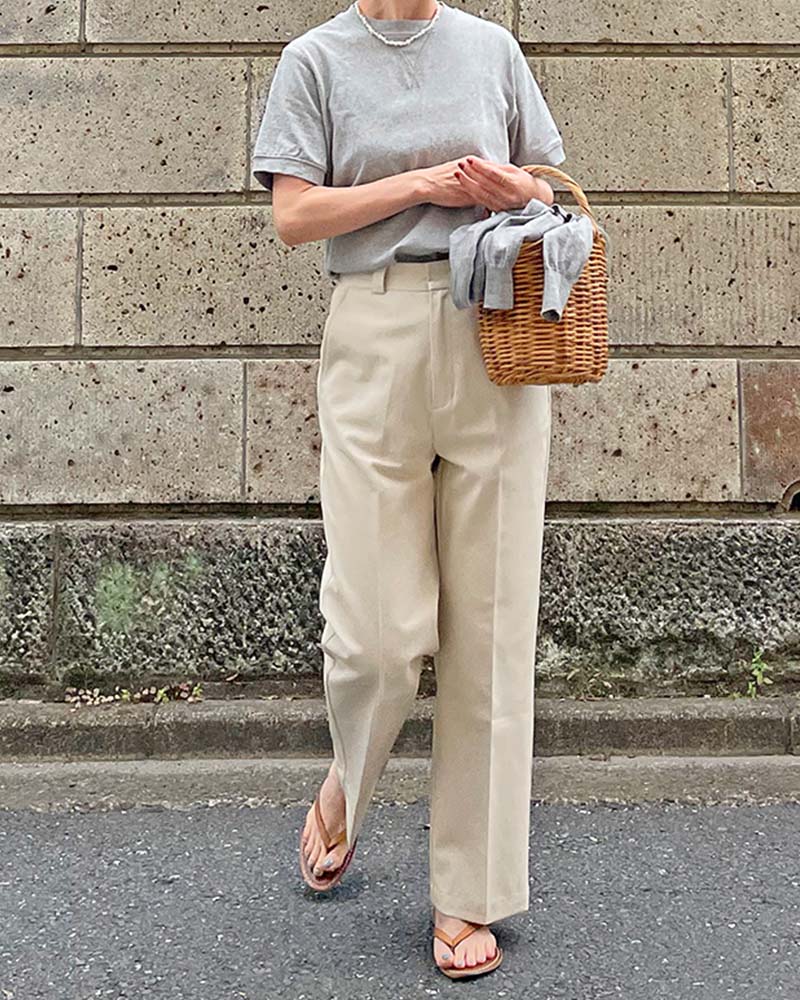 【Canaria Style】《即納》シリコンツイルハンサムチノストーレートパンツ