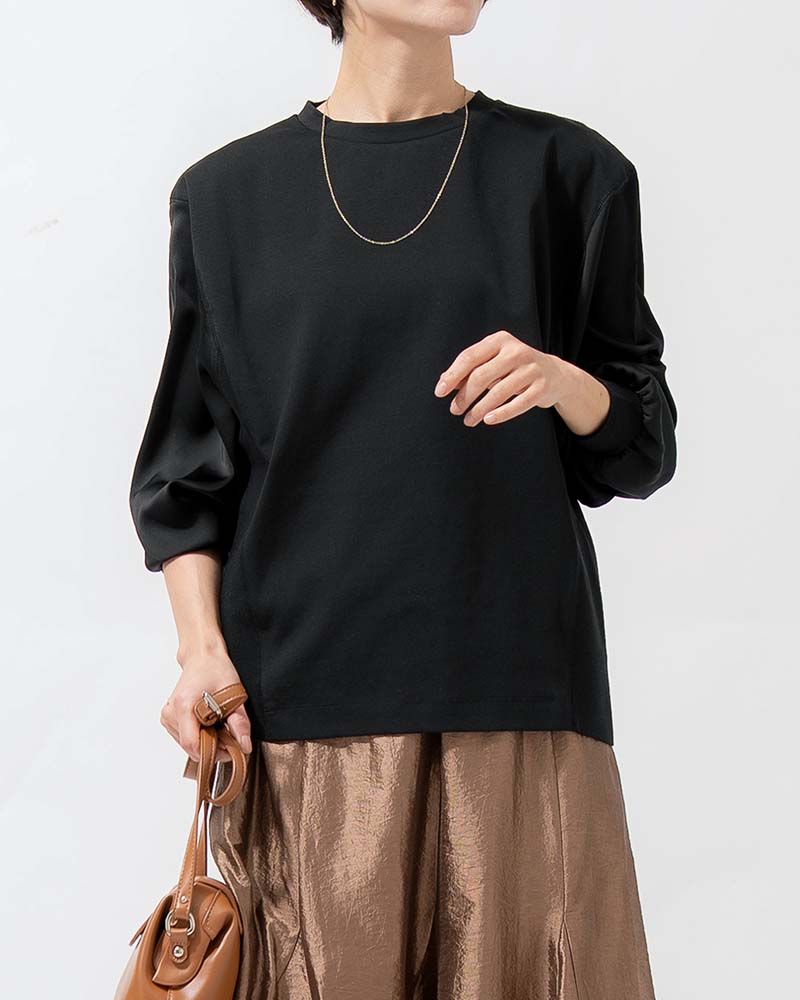 サイドリブ切り替えハイゲージポンチプルオーバー