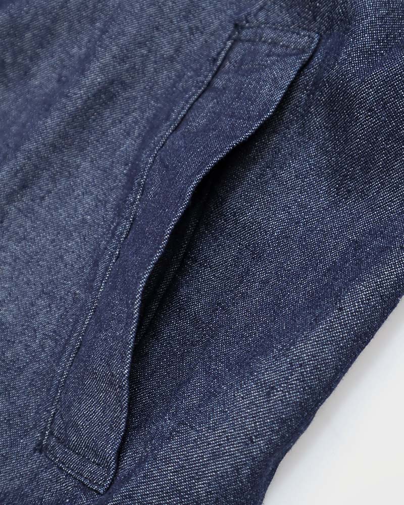 ヨークデザインスタンドネックデニムライトコート