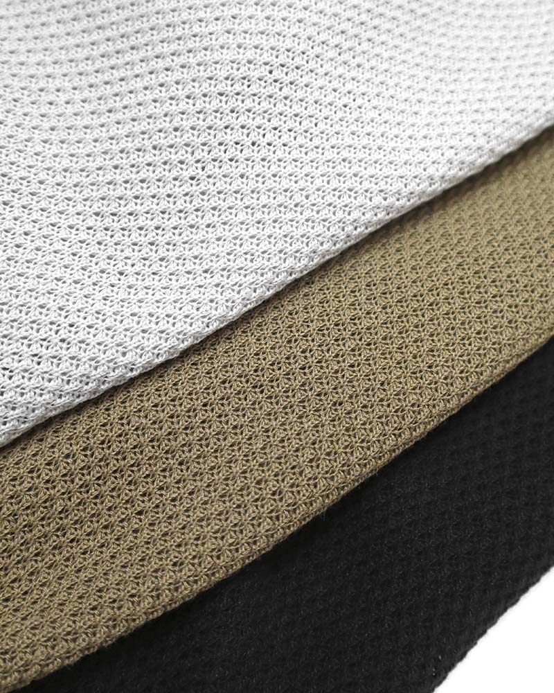 布帛切り替えタック編みリネンニットブルゾン