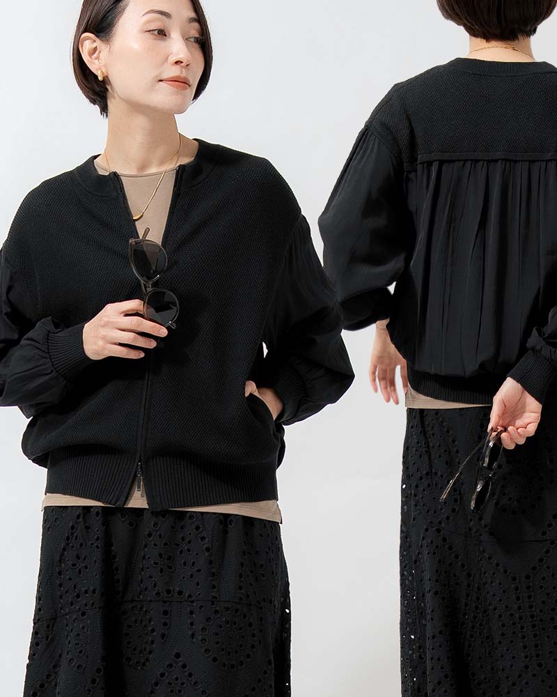 rumnel: ニットブルゾン ハートジップニットブルゾン / heart zip knit blouson（ニット