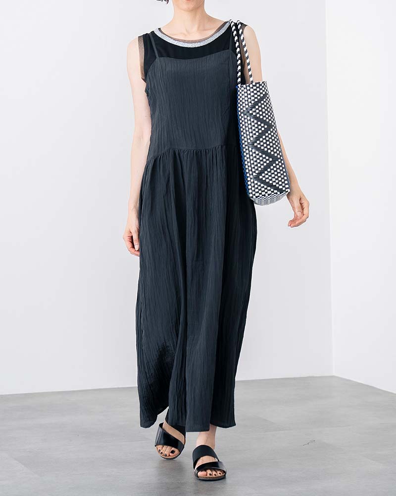 ワッシャーフレアキャミワンピース