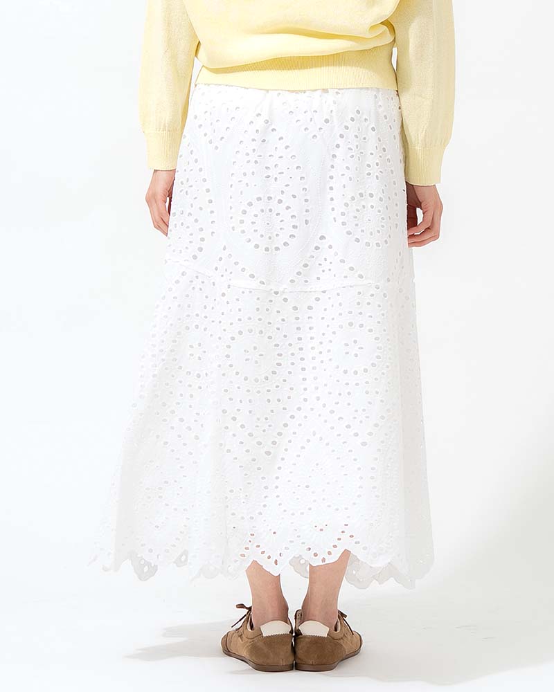 スカラップ刺繍レーススカート