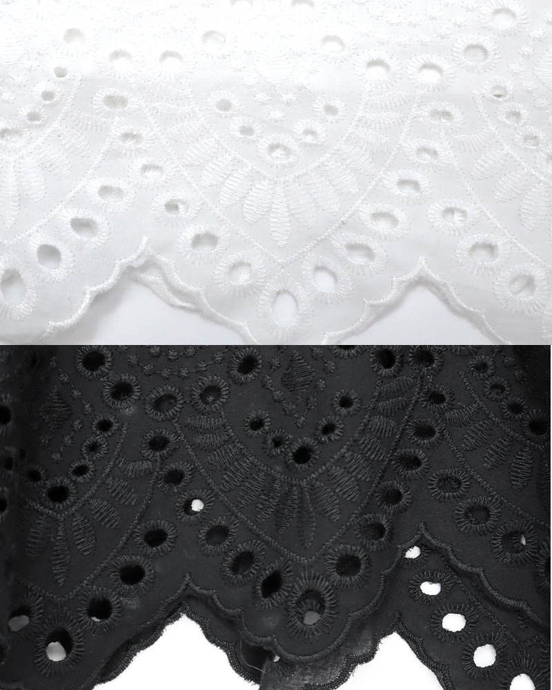 スカラップ刺繍レーススカート