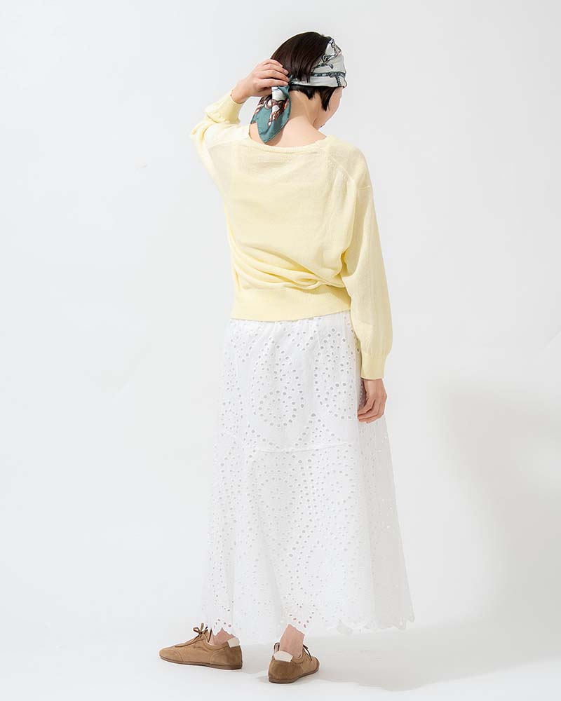 スカラップ刺繍レーススカート