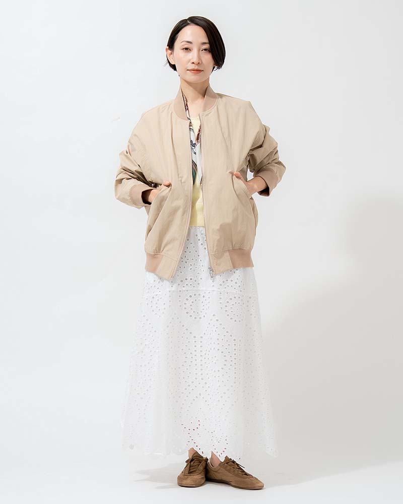 スカラップ刺繍レーススカート