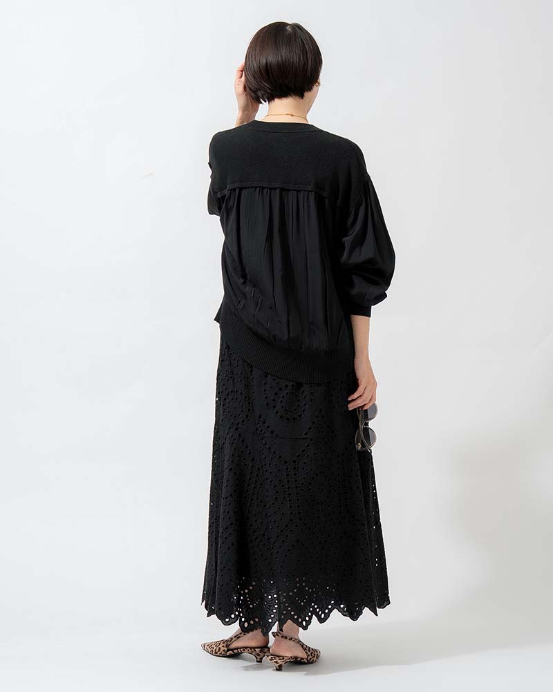 スカラップ刺繍レーススカート