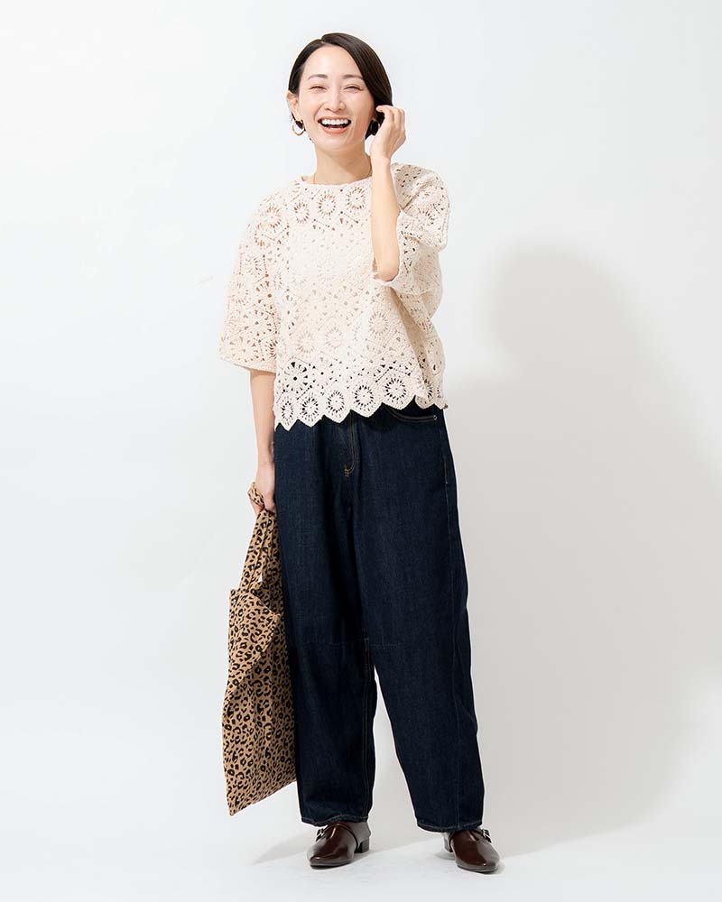 ライトオンスデニムカーブラインパンツ