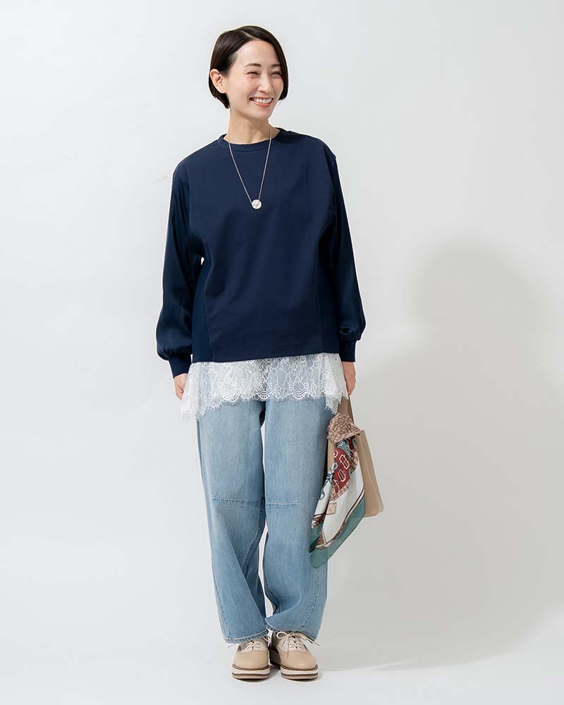 ライトオンスデニムカーブラインパンツ