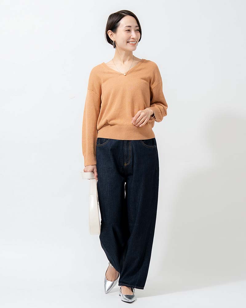 ライトオンスデニムカーブラインパンツ