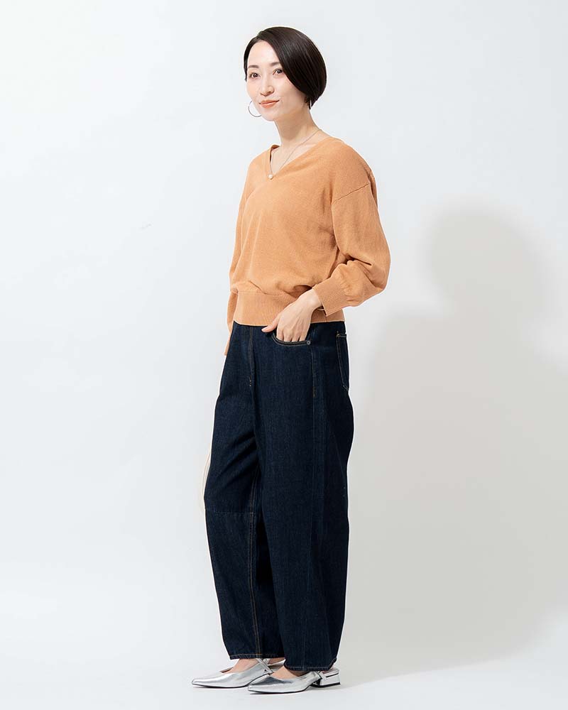 ライトオンスデニムカーブラインパンツ