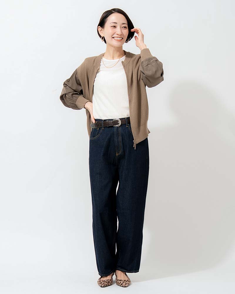 ライトオンスデニムカーブラインパンツ