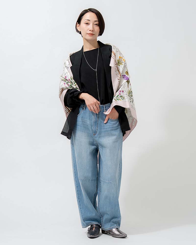 ライトオンスデニムカーブラインパンツ