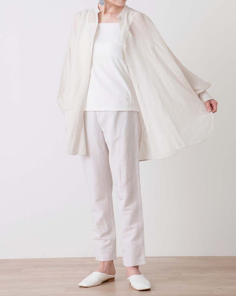 フランス素材シアーシャツ2WAYチュニック