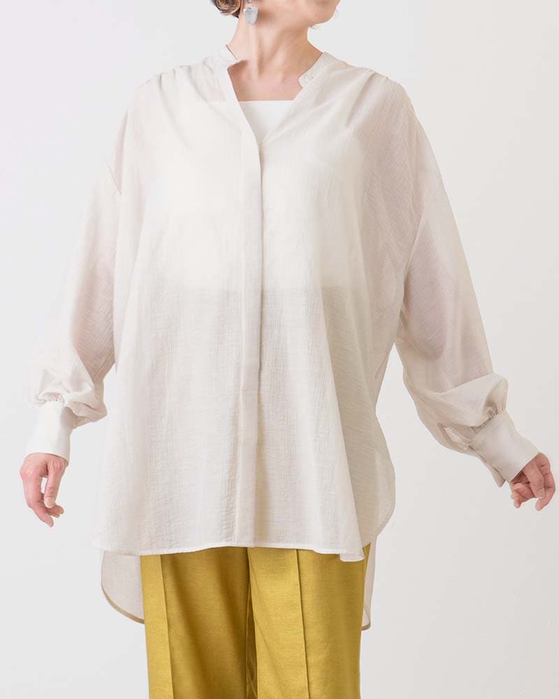 フランス素材シアーシャツ2WAYチュニック