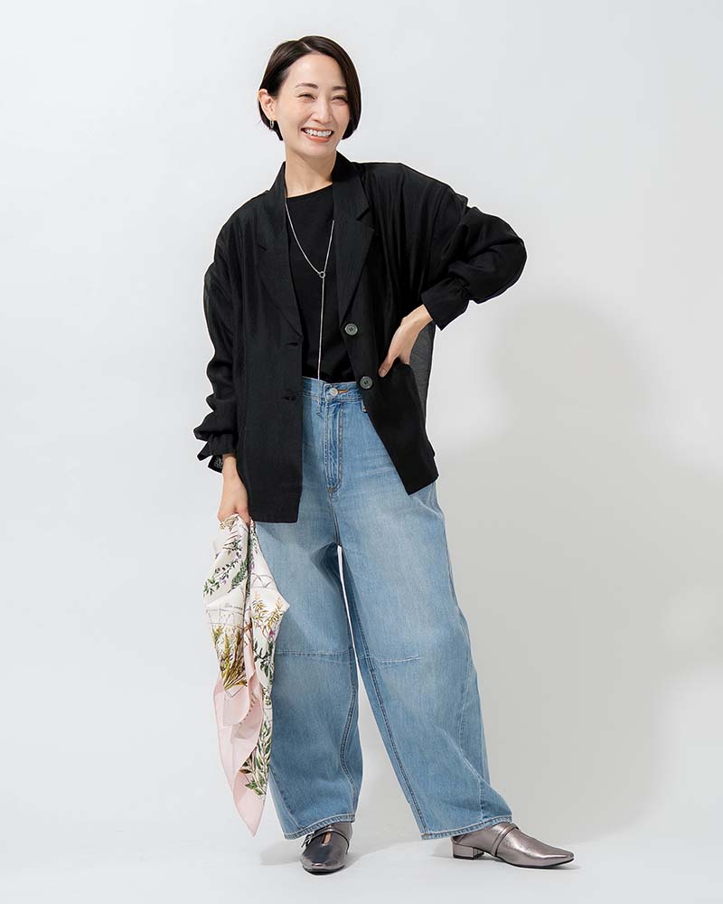 シアーオーガンジーテーラードジャケット