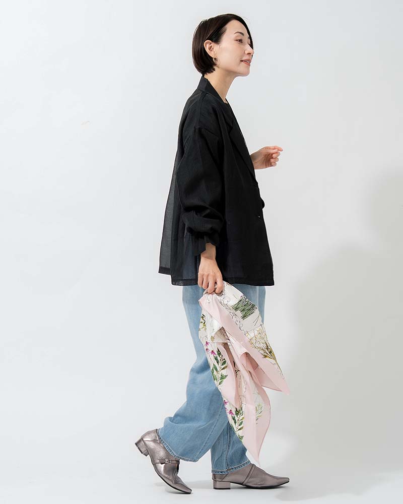 シアーオーガンジーテーラードジャケット