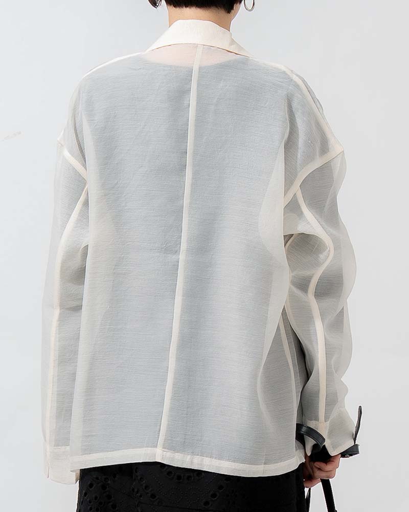 シアーオーガンジーテーラードジャケット