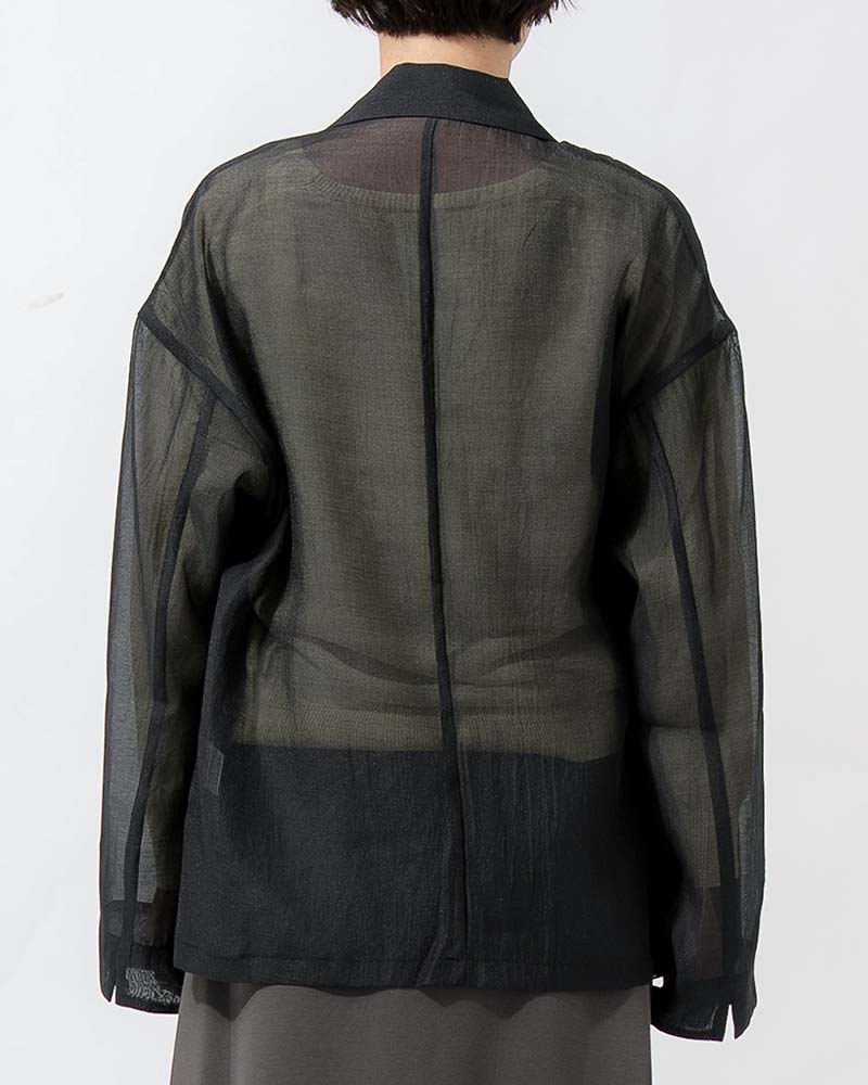 シアーオーガンジーテーラードジャケット