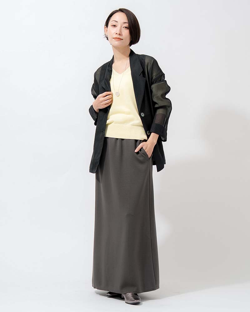 シアーオーガンジーテーラードジャケット